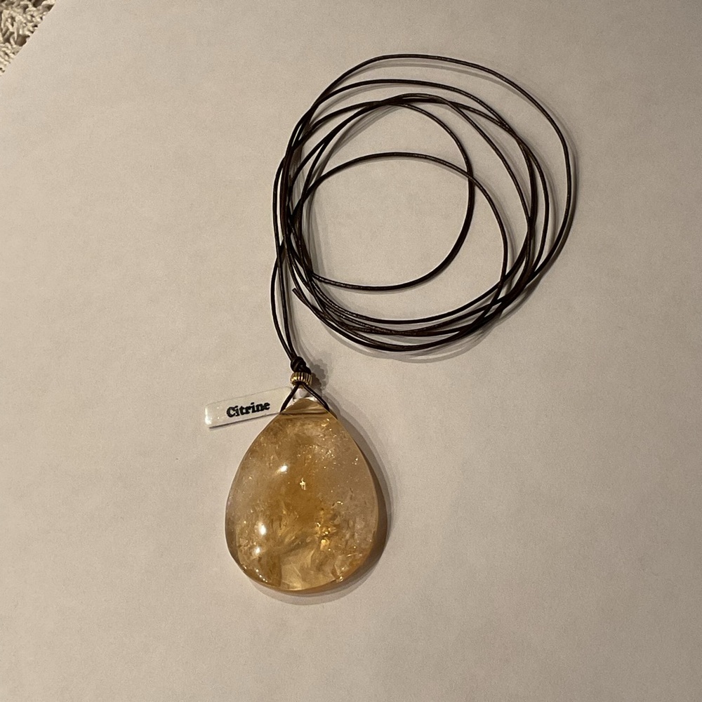 Citrine ⭐️ teardrop pendant necklace ⭐️ - Picture 4 of 6
